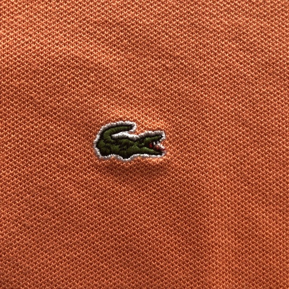 Lacoste Kids Girls Size 38(XS-S) Peach Polo Shirt Small Logo Short Sleeves Top - Picture 3 of 16
